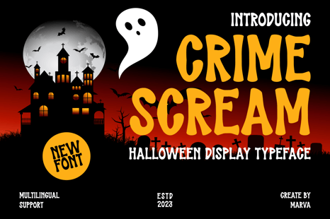 Crime Scream Font - Display product