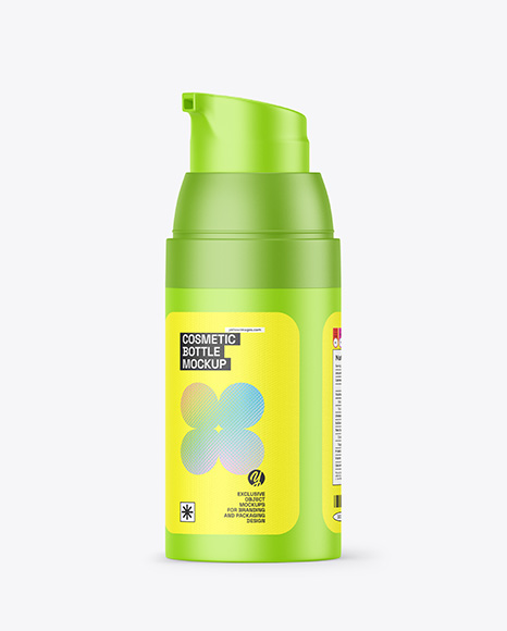 Cosmetic Bottle with Pump Mockup