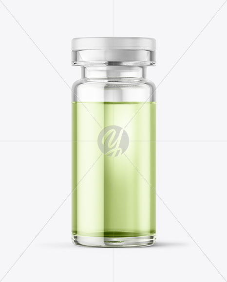 Clear Glass Medical Ampoule Mockup
