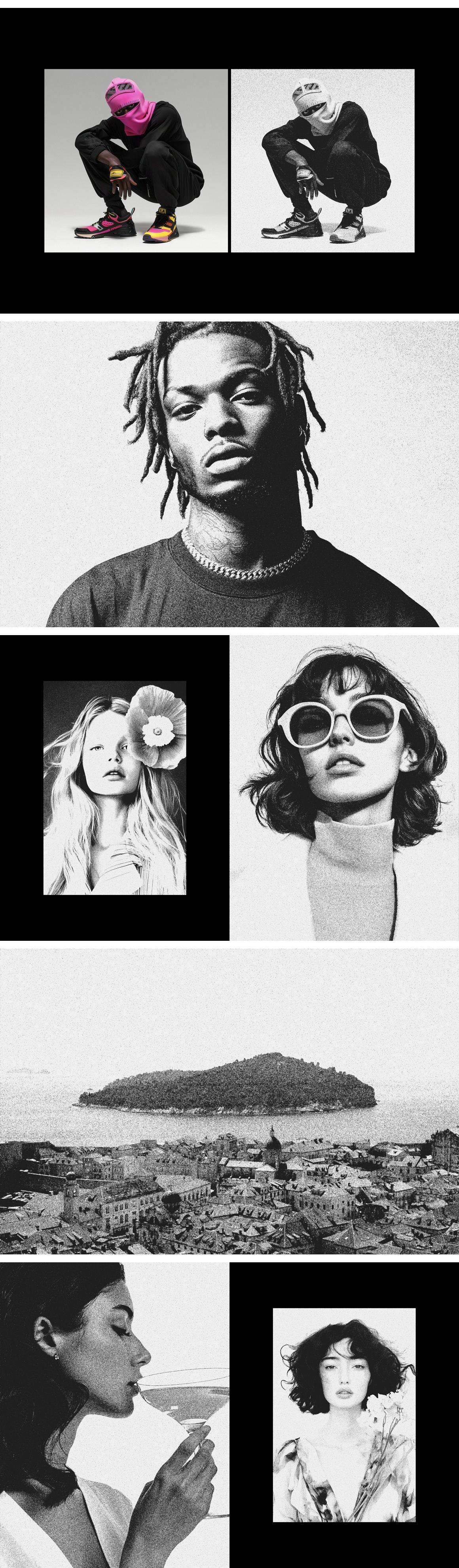B&amp;W Grain Photo Effect