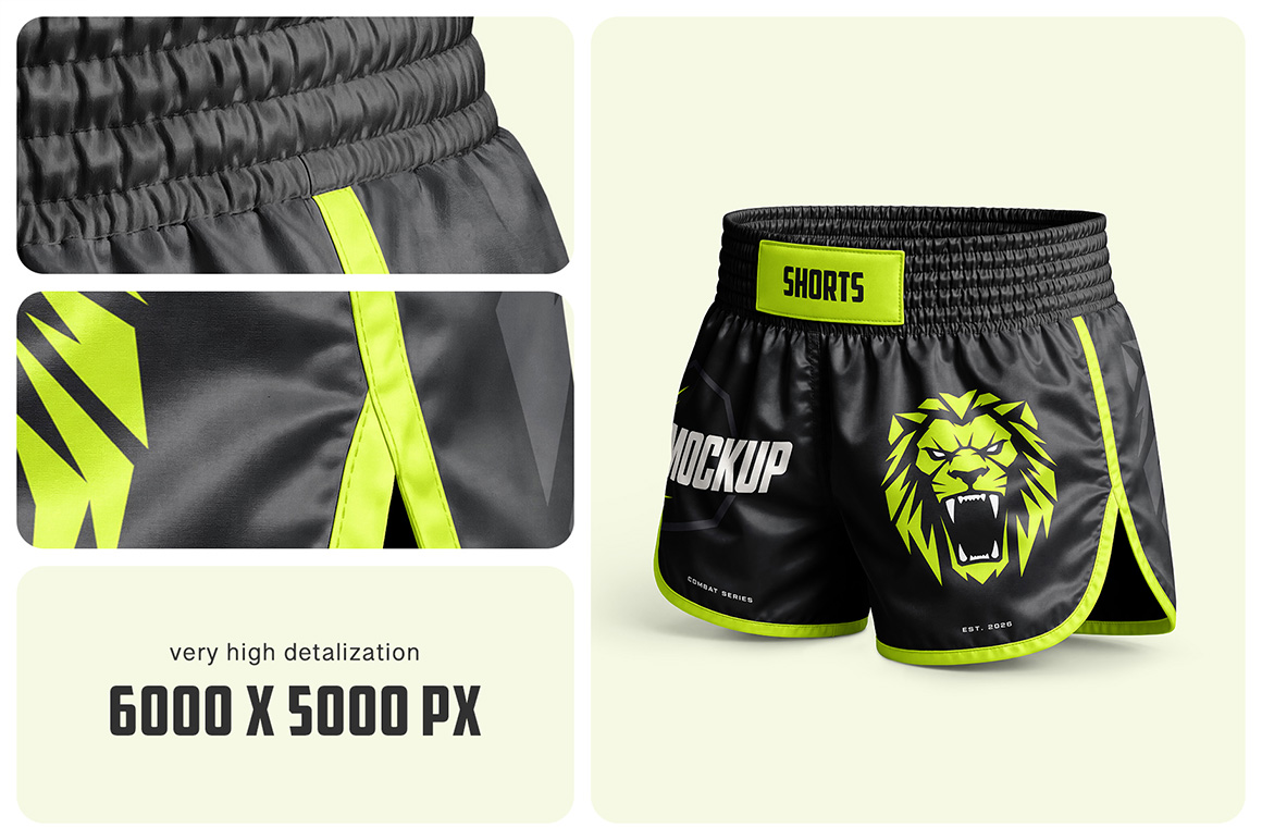 Muay Thai Shorts Mockup Set