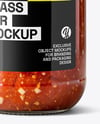 Glass Jar with Tomato Bruschetta Mockup