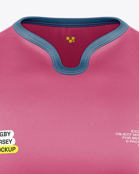 Men’s Rugby Jersey Mockup - Front View