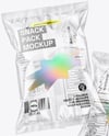 Empty Clear Plastic Snack Bags Mockup