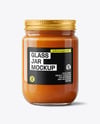 Glass Jar with Lobster Bisque Mockup