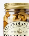 Glass Jar with Porcini Mushrooms Mockup