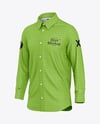 Men's Long Sleeve Shirt Mockup - Half Side View