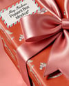 Christmas Present Box with Pink Bow Mockup