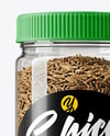Plastic Spice Jar with Whole Cumin Mockup