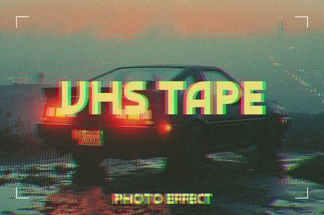 Vintage VHS Tape Photo Effect - Vhs style
