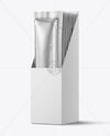Metallic Sachets in Display Box Mockup