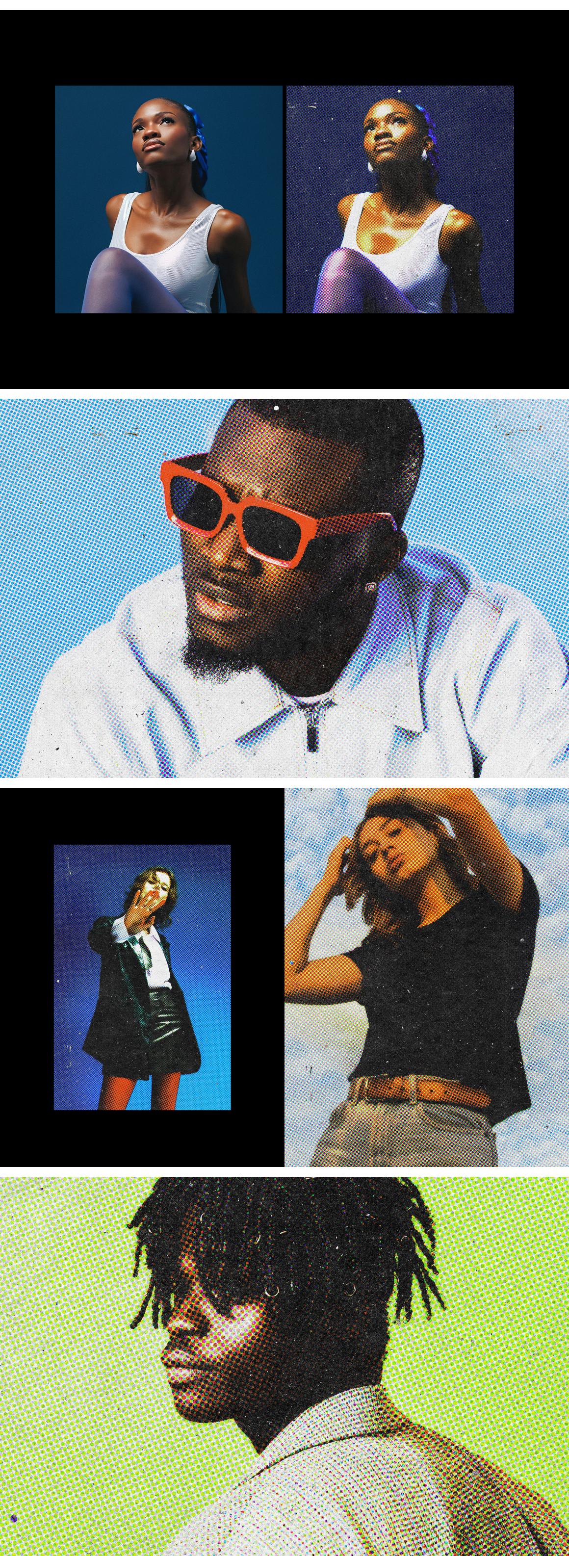 Halftone Magazine Photo Effect