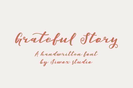 Grateful Story - a handwritten font - Alternative font