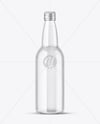 Clear Glass Water Bottle Mockup