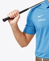 Man Wearing Golf Shirt and Chinos Mockup