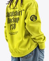 Black Boy with Braids Wearing Sweatshirt and Baseball Cap Mockup