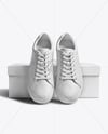 Pair of Sneakers with Shoe Box Mockup