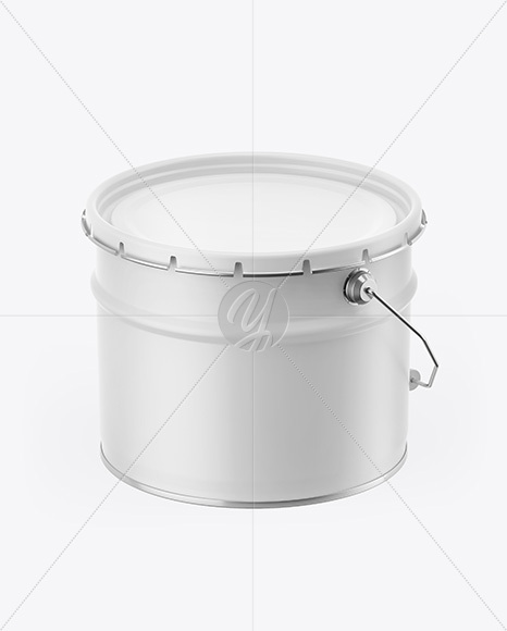 Matte Tin Can w/ Metallic Handle Mockup