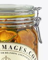 Jar with Chanterelles Mushrooms Mockup