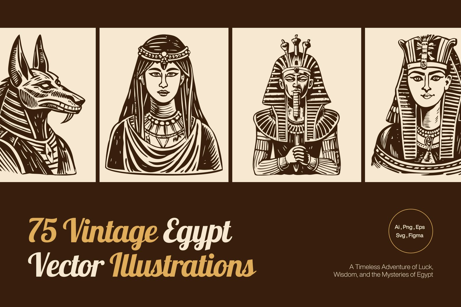 Vintage Egypt Art Set