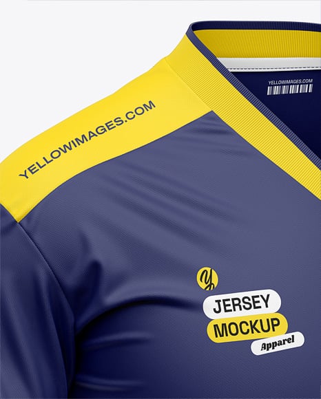Men's V-Neck Jersey Mockup