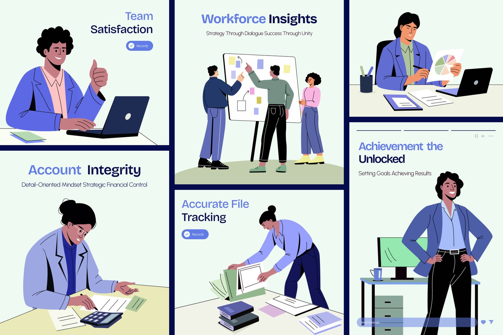 Office Illustration Art Set