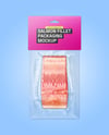 Clear Plastic Packaging with Salmon Fish Fillet Mockup
