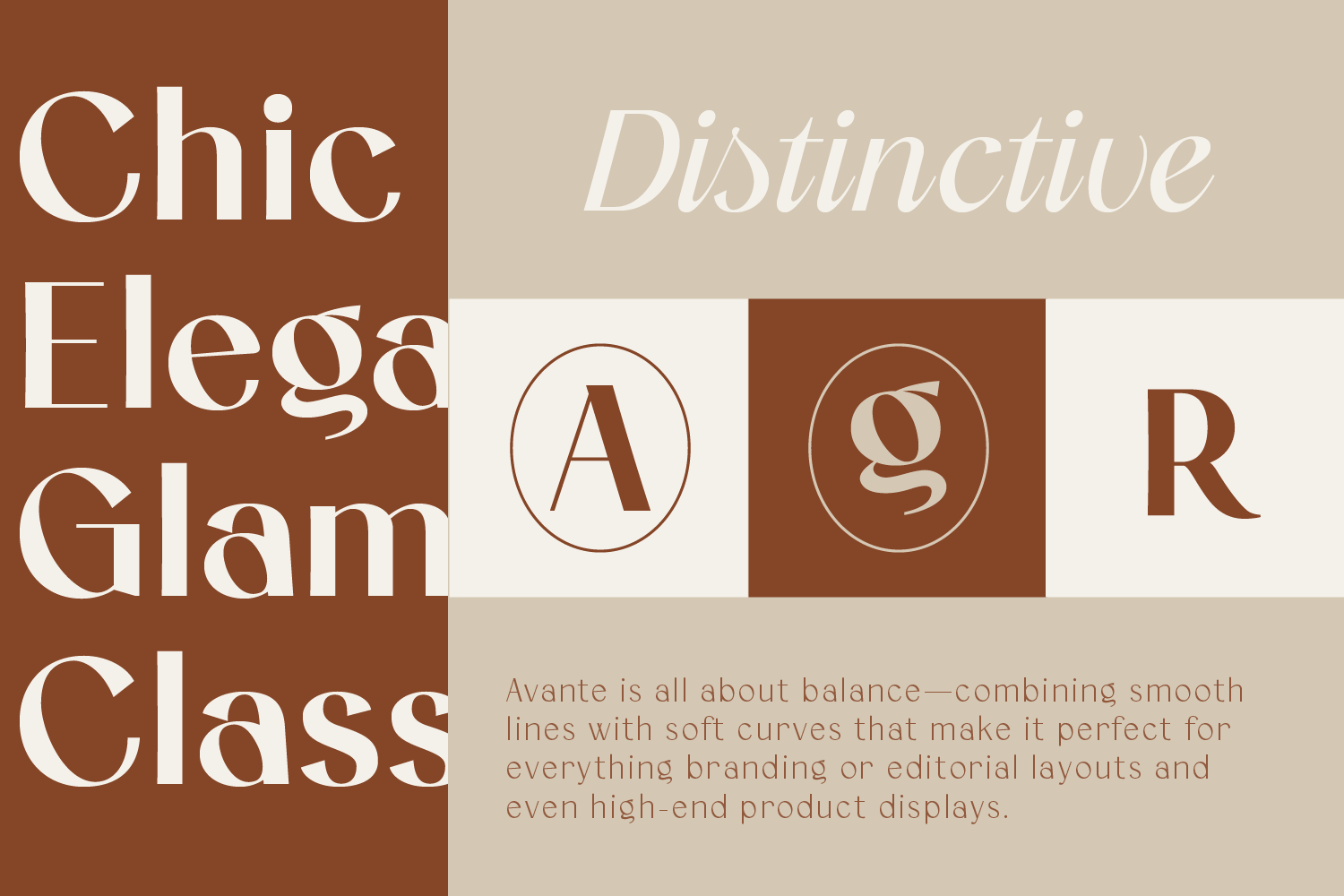 &#034;Avante&#034; stylish sans display family