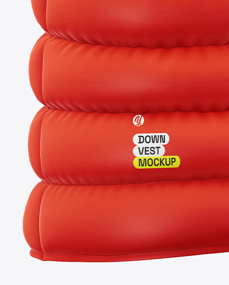 Matte Down Vest Mockup