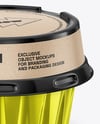 Aluminium Foil Cup with Glossy Plastic Cap Mockup