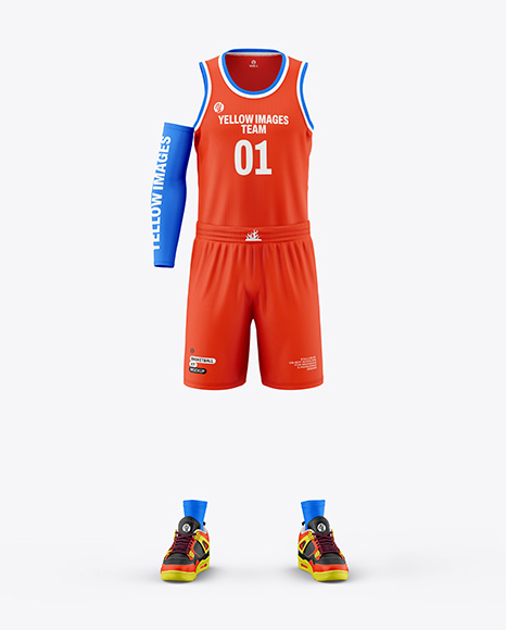 Basketball Kit Mockup - Front View - Men's+Basketball+Jersey+Mockup+-+Front+View+-+Mockup+PSD+...
