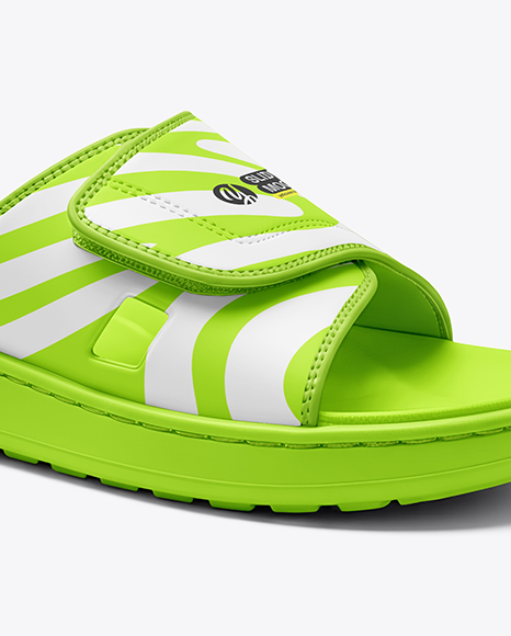 Pair of Velcro Slide Sandals Mockup