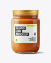 Glass Jar with Lobster Bisque Mockup