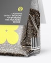 Transparent Package with Chia Seeds Mockup