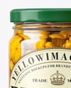 Clear Glass Jar with Chanterelles Mushrooms Mockup