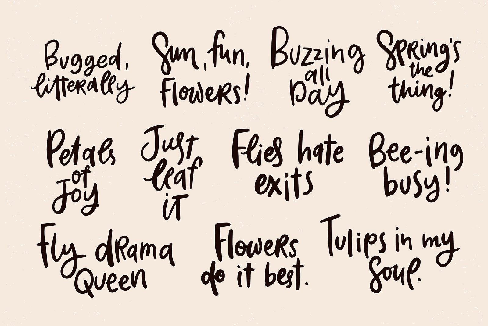 &#034;Let`s Plant Some Fun&#034; Illustrations set