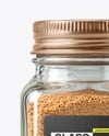 Glass Jar with Ground Nutmeg Mockup