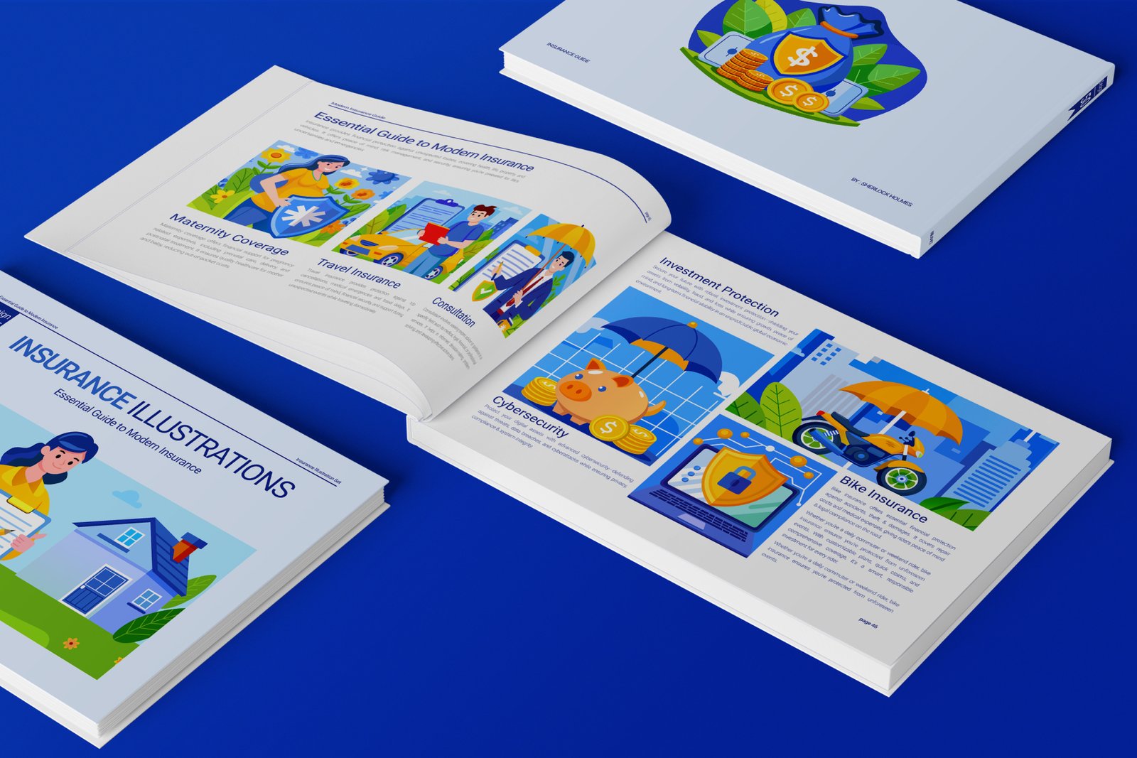 Insurance Illustration Art Set