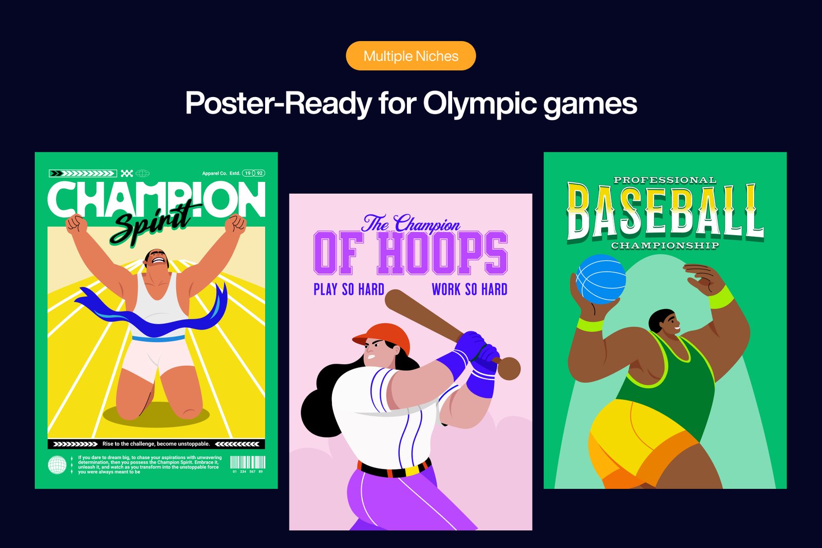 Olympic Illustration Art Set
