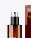 Amber Glass Perfume Bottle with Box Mockup
