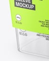 Clear Plastic Cup with Paper Holder Mockup