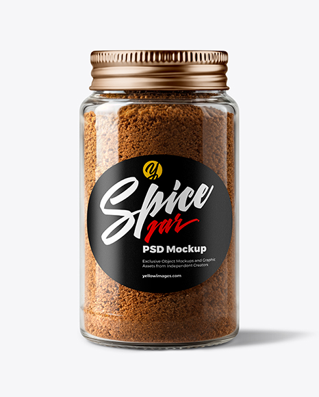 Plastic Jar with Ground Allspice Mockup - Realistic mockups
