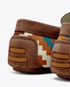 Pair of Suede Moccasins Mockup