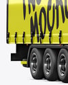 Semi Trailer Truck Mockup - Front Half Side View
