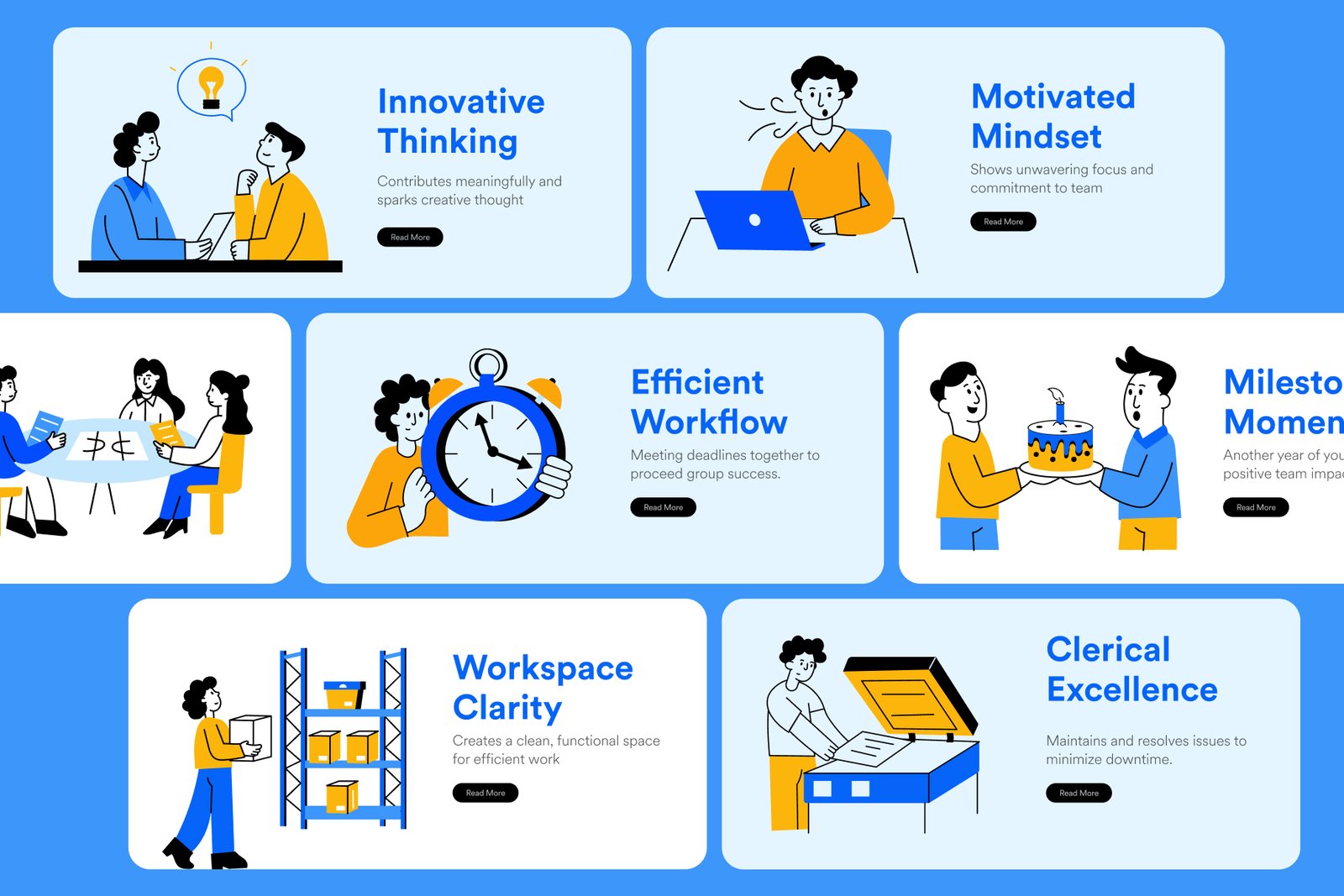 Workplace Illustrations Art Set