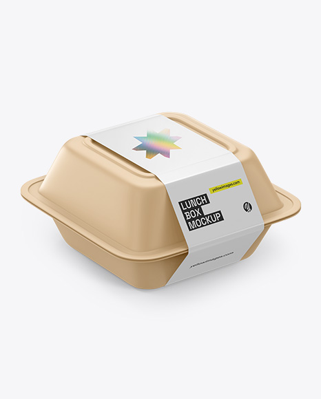 Lunch Box Mockup - Top Side View - Box container