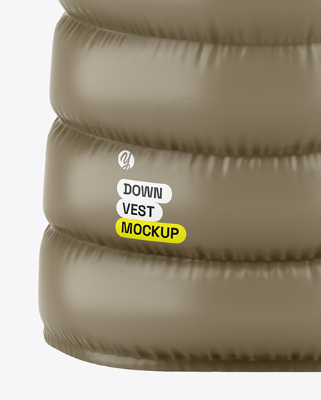 Glossy Down Vest Mockup