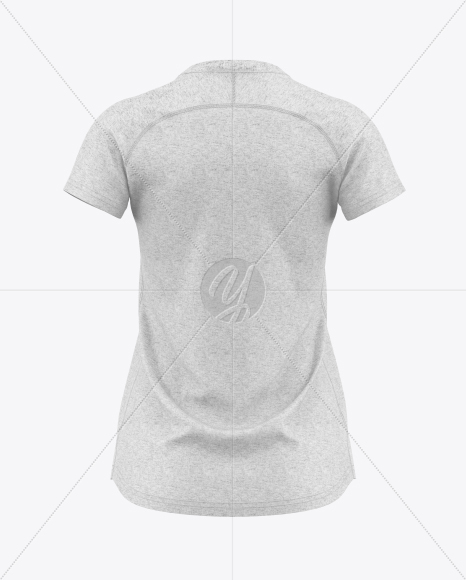Heather T-Shirt Mockup - Back View