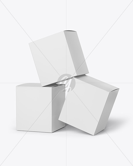 Three Paper Boxes Mockup