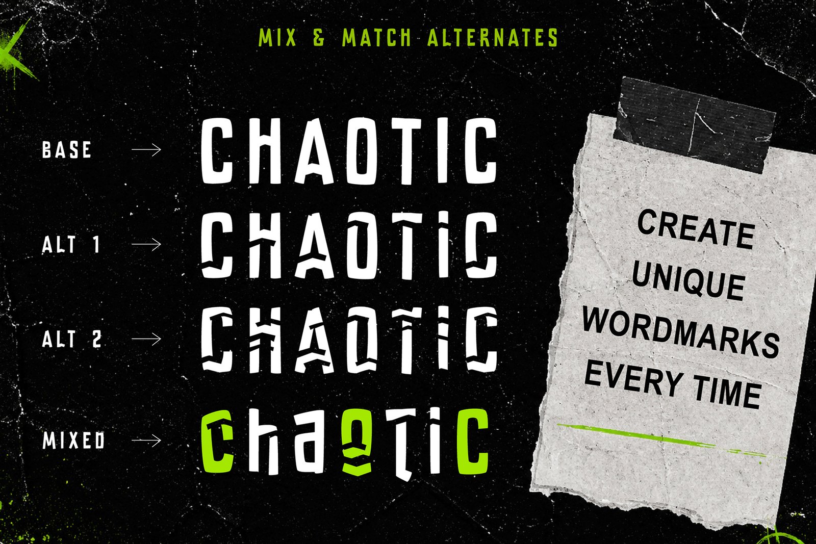 Static Panic – Chaotic Display Font